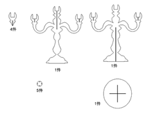 線切3D- 燈燭臺(tái),線切割圖紙免費(fèi)下載
